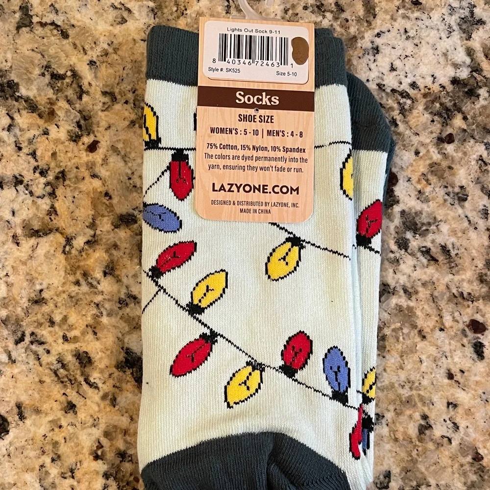 Lazy One Holiday Lights Socks